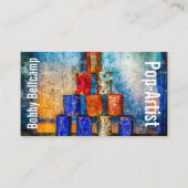 Grappig Pop-artiest, uniek aanpasbaar Visitekaartje (Voorkant)