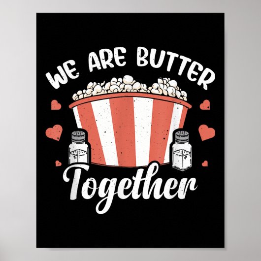 Grappig Popcorn Butter Graphic Zout Popped Corn De Poster (Voorkant)