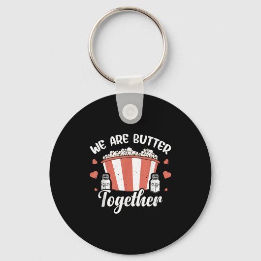 Grappig Popcorn Butter Graphic Zout Popped Corn De Sleutelhanger (Voorkant)
