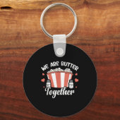 Grappig Popcorn Butter Graphic Zout Popped Corn De Sleutelhanger (Voorkant)