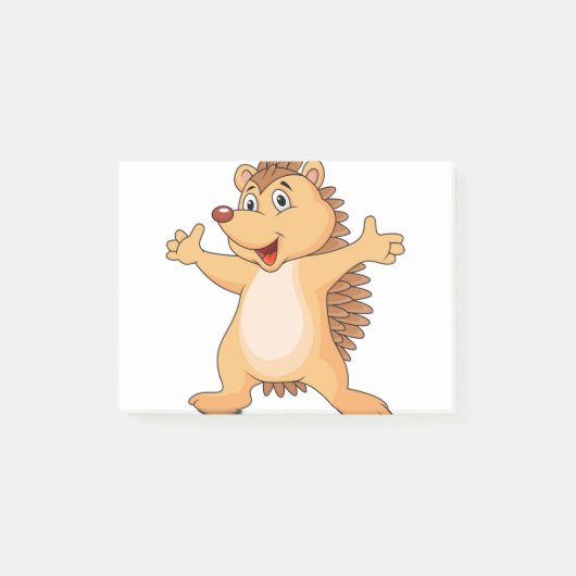 Grappig porcupine-cartoon post-it® notes (Voorkant)