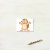 Grappig porcupine-cartoon post-it® notes (Op bureau)