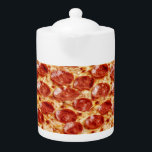 Grappig Porselein Pepperoni Pizza Theepot<br><div class="desc">Grappig Porselein Pepperoni Pizza Theepot</div>
