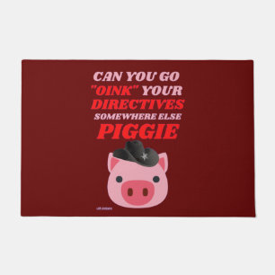 grappig portaal "OINK PIGGIE" Deurmat