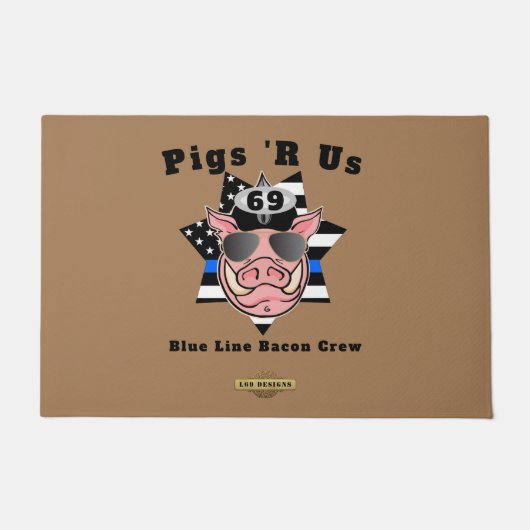 grappig portaal "PIGS'R US" Deurmat (Voorkant)