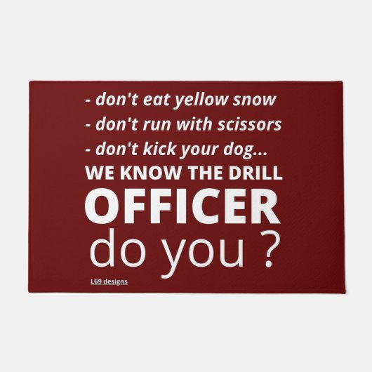 grappig portaal "WE WETEN DE DRILL" Deurmat (Voorkant)