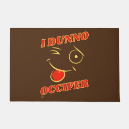 grappig portret "I DUNNO..." Deurmat