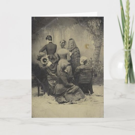 Grappig portret van Victoriaans Postcar Kaart (Voorkant)