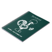 Grappig Portugees haan modern silhouet Notitieboek (Linkerzijde)