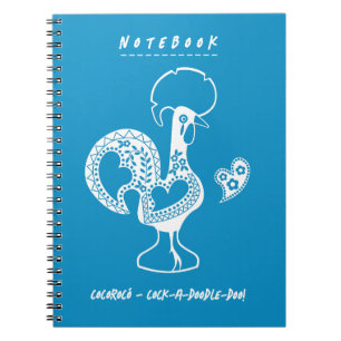 Grappig Portugees haan modern silhouet Notitieboek