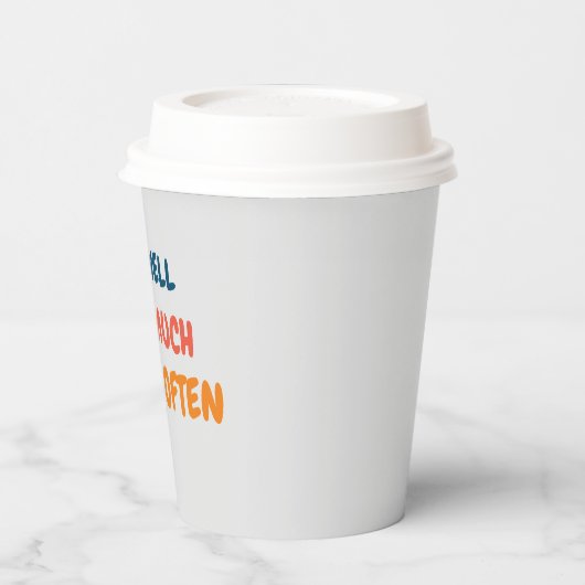 Grappig positief citaat inspirerend liefdesleven g papieren bekers (Links)