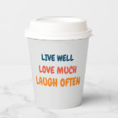 Grappig positief citaat inspirerend liefdesleven g papieren bekers (Voorkant)