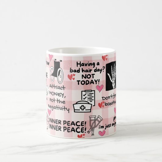 Grappig Positieve Affirmatie Orthopedische Verplee Koffiemok (Center)