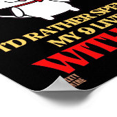 grappig poster "CUTE CAT" (Hoek)