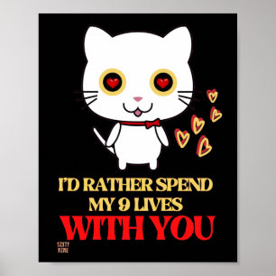 grappig poster "CUTE CAT"