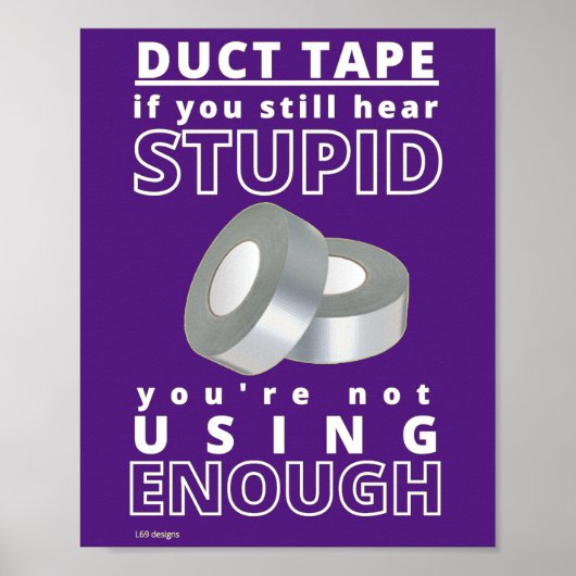 grappig poster "DUCT TAPE...2" (Voorkant)