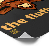 grappig poster "FLUFFY KOE" (Hoek)