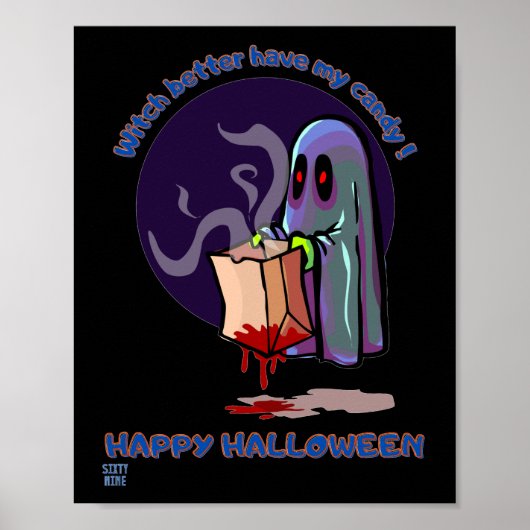 grappig poster "HAPPY HALLOWEEN 2" (Voorkant)