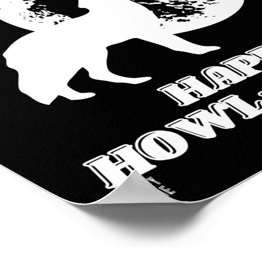 grappig poster "HAPPY HOWL-O-WEEN 2" (Hoek)