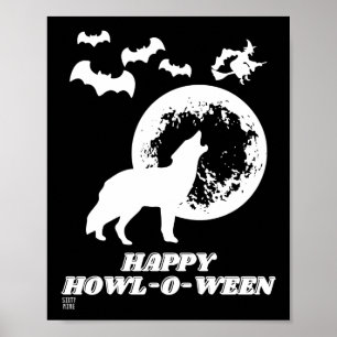 grappig poster "HAPPY HOWL-O-WEEN 2"