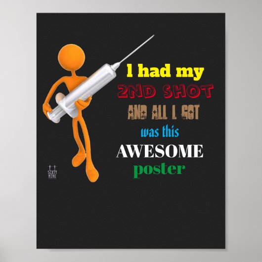 grappig poster "Ik had mijn tweede kans..." (Voorkant)