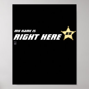 grappig poster "Mijn naam is hier"