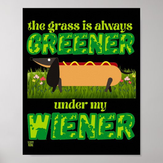 grappig poster "MY WIENER" (Voorkant)
