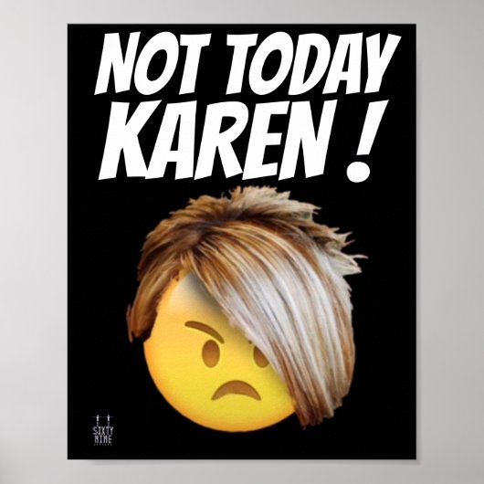 grappig poster "NOT VANDAY KAREN" (Voorkant)