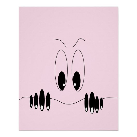 Grappig Poster Speelse Curiosity Eyes - Aangepaste (Voorkant)