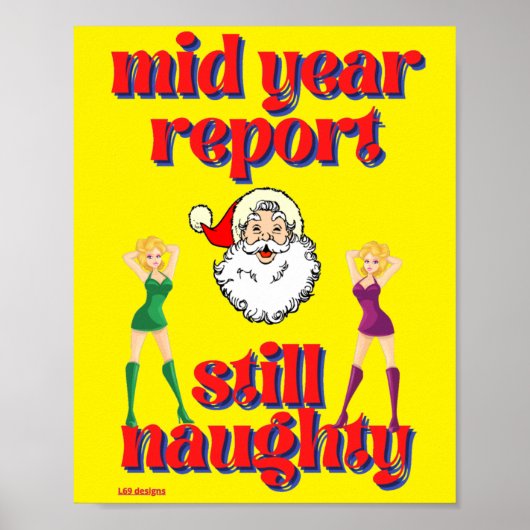grappig poster "STILL NAUGHTY" (Voorkant)