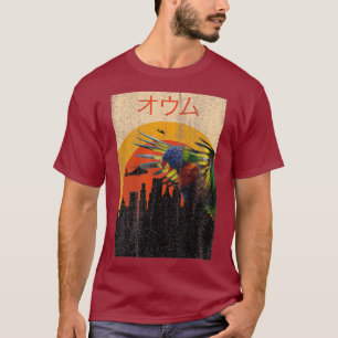 Grappig Poster van de Japanse film Parrot Bird T-shirt