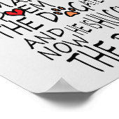 Grappig poster voor hondenliefhebbers (Hoek)