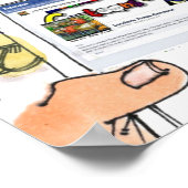 Grappig Poster voor sociale mediacriminaliteit (Hoek)