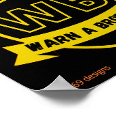 grappig poster "WARN A BRO..." (Hoek)