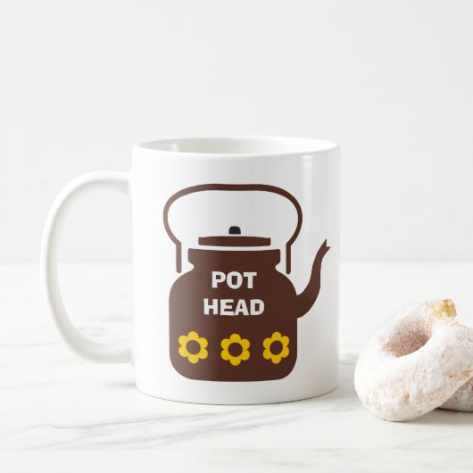 GRAPPIG! Pot Head Mok – Koffie- en Theeliefhebber (Met donut)