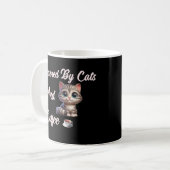 Grappig Powered by Cats & Coffee Koffiemok (Voorkant links)
