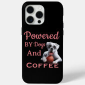 Grappig Powered By Dogs & Coffee Case-Mate iPhone Case (Achterkant)