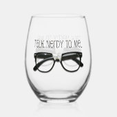Grappig, praat nerdy tegen me 🍷 wijnglas zonder voet (Voorkant)
