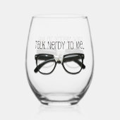 Grappig, praat nerdy tegen me 🍷 wijnglas zonder voet (Achterkant)