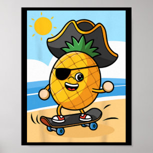Grappig praten als een piraatdag - Skateboarden An Poster