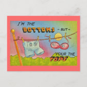 Grappig  Praten Kleding Briefkaart (Voorkant)