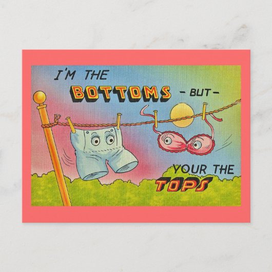 Grappig  Praten Kleding Briefkaart (Voorkant)