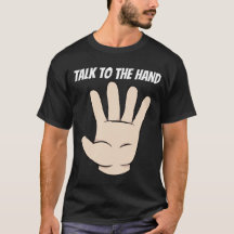 Grappig praten met de hand T-shirt