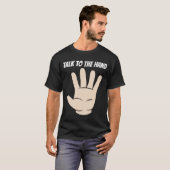Grappig praten met de hand T-shirt (Voorkant volledig)