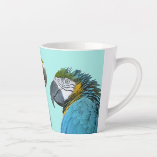 Grappig praten over Parrots Cust. BG Blue Latte Mo Mok (Rechts)