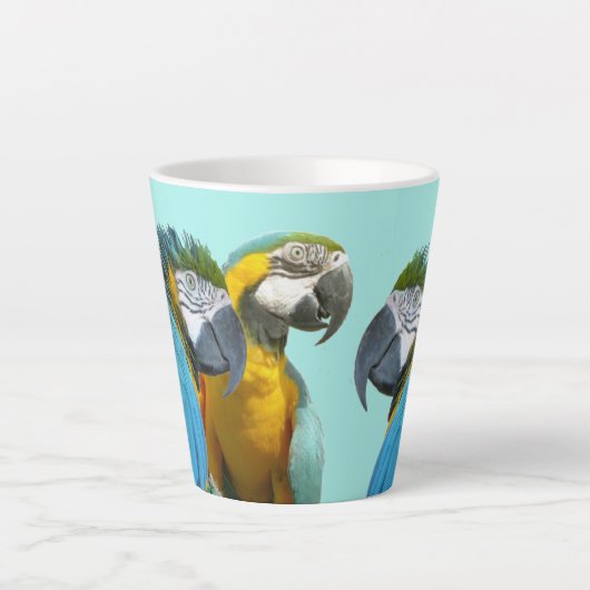 Grappig praten over Parrots Cust. BG Blue Latte Mo Mok (Voorkant)