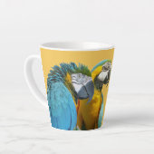 Grappig praten over Parrots Cust. BG Latte Mok (Linkerhoek)