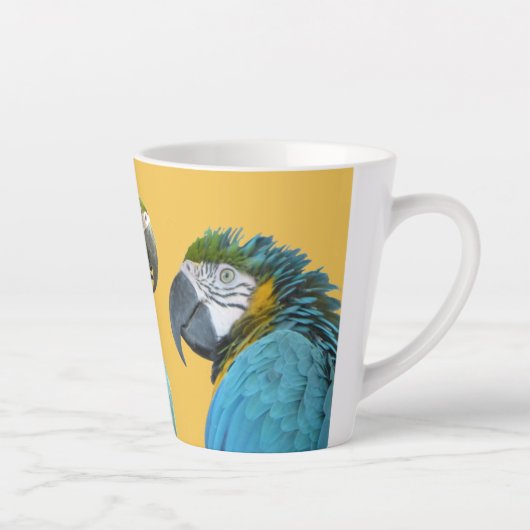 Grappig praten over Parrots Cust. BG Latte Mok (Rechts)