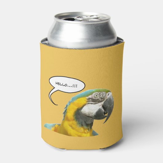 Grappig Praten Parrot Koelbox Blikjeskoeler (Blikje Voorkant)