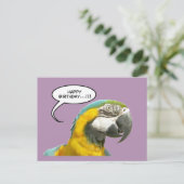 Grappig Praten Parrot Verjaardag Briefkaart (Staand voorkant)